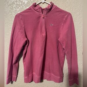 Vineyard Vines Sunwash Pink Quarter Zip Sweater M